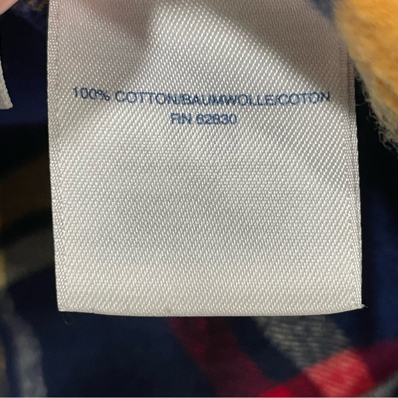 Lands' End Mens Large 16-16.5 Plaid Flannel LongSleeve Shirt Traditional Fit - Picture 5 of 7